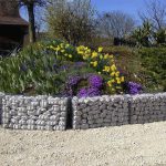Mur de soutènement réalisé en gabions par Pierre Mureuse de Bourgogne.
