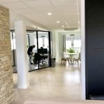Parement mural réalisé en pierre de Bourgogne