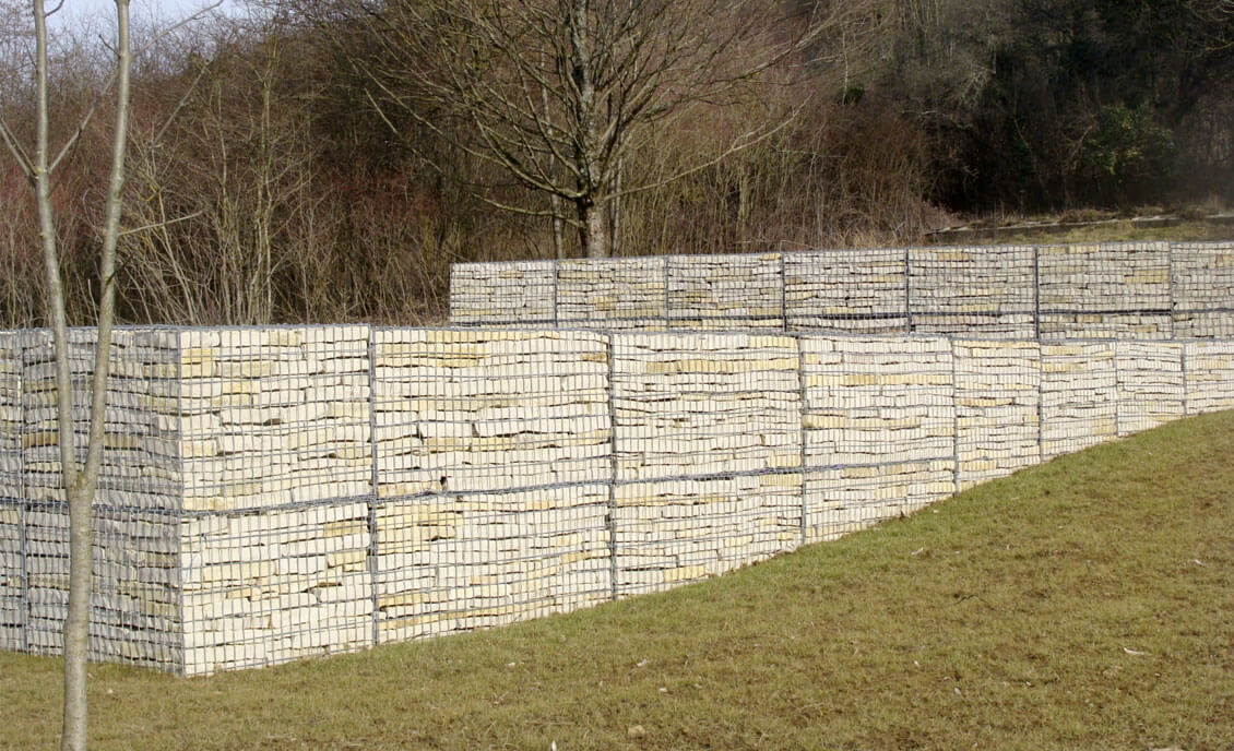 Gabions en pierre éclatée issue de nos carrières de Bourgogne