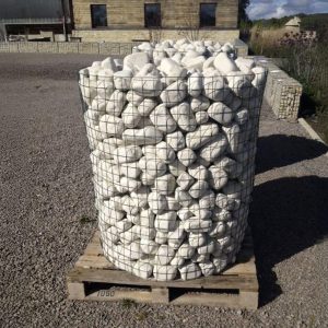 galets de Bourgogne blanc crème en pierre naturelle Galets spécial gabions en pierre de Bourgogne issue de nos carrières de Molay