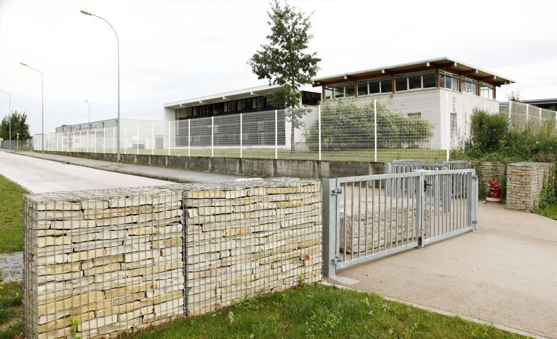 Mur en gabion réalisé par Pierre Mureuse de Bourgogne