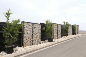 Gabions pour séparation mur extérieur