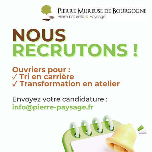 Pierre Mureuse de Bourgogne recrute des ouvriers pour sa carrière à Molay (89)