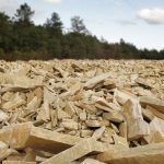Site d'extraction de la pierre de Bourgogne dans la carrière de Molay, Yonne.